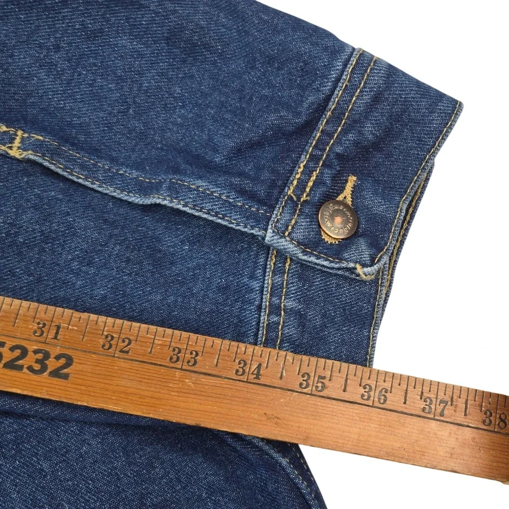 Wrangler Rugged Wear Denim Jacket Mens 4X Blue Trucker Cotton Western Workwear